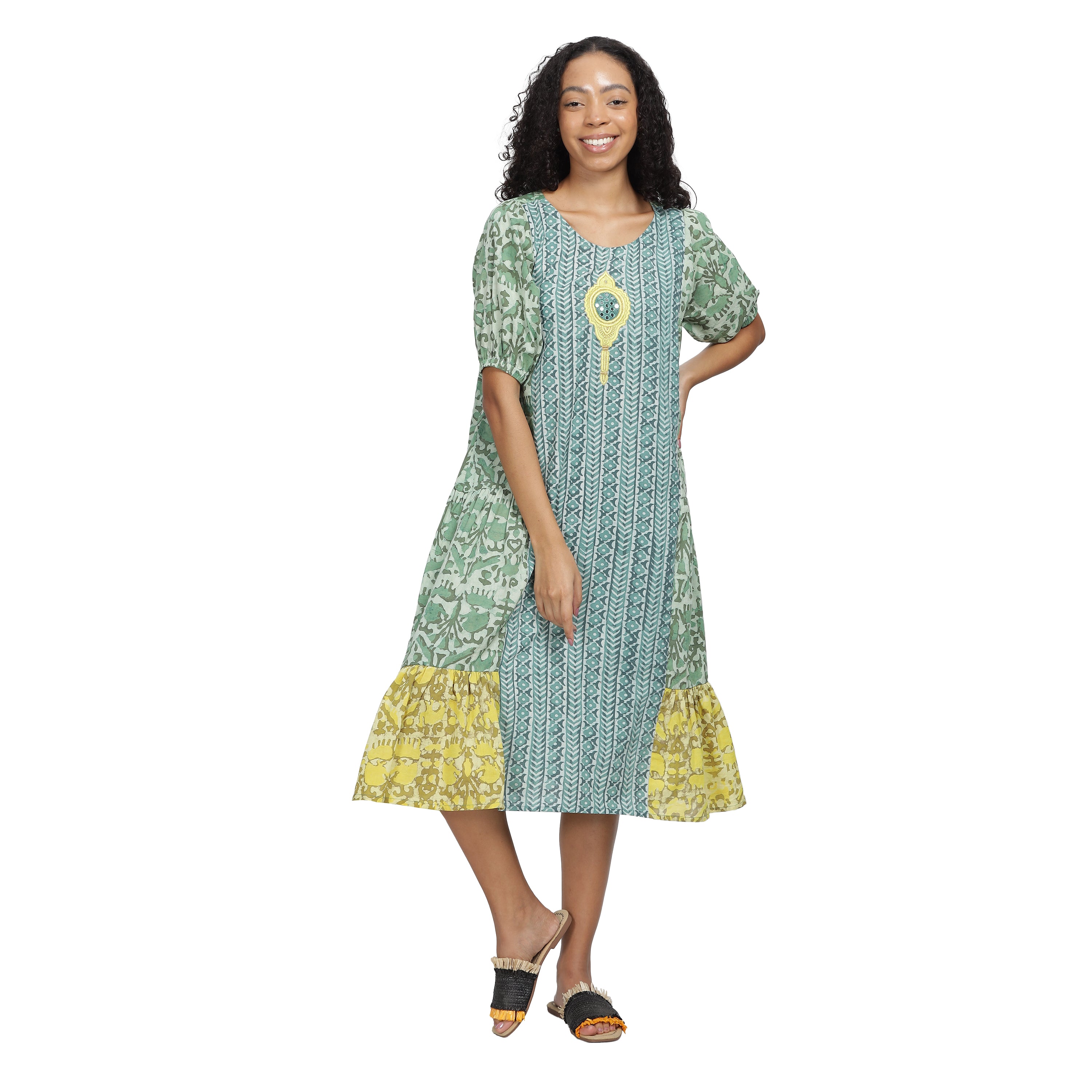 Gathered twirl dress - Reepeat