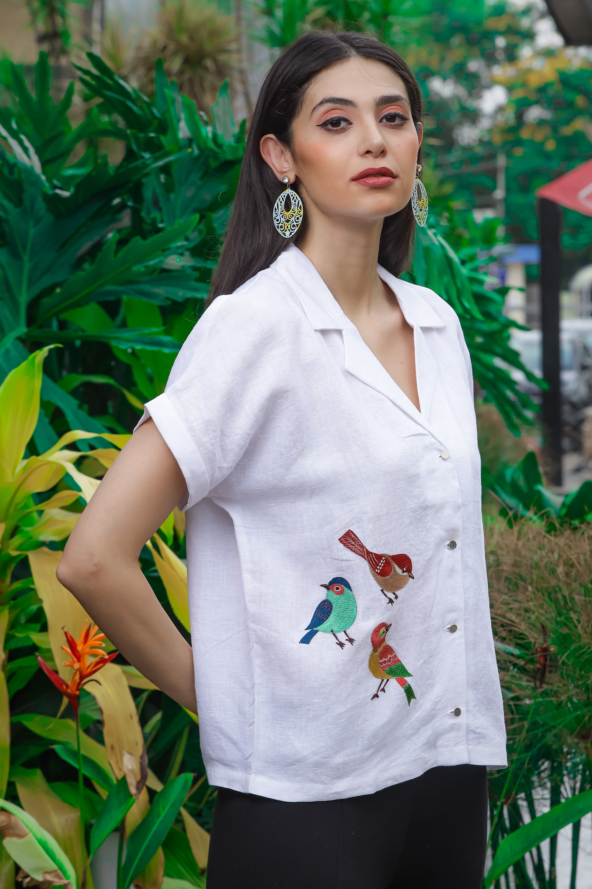 Chidiya Pure linen loose shirt