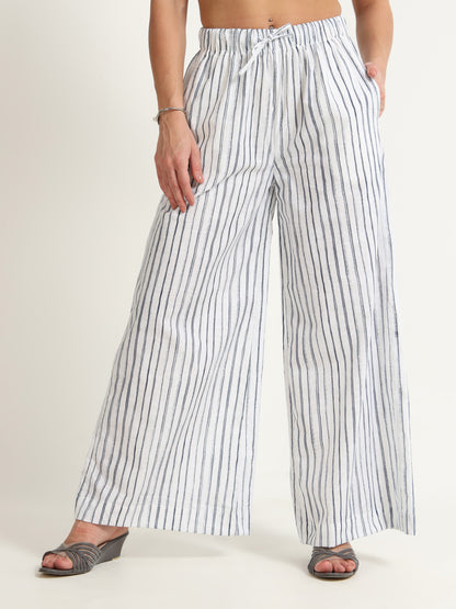 organic cotton flared trousers