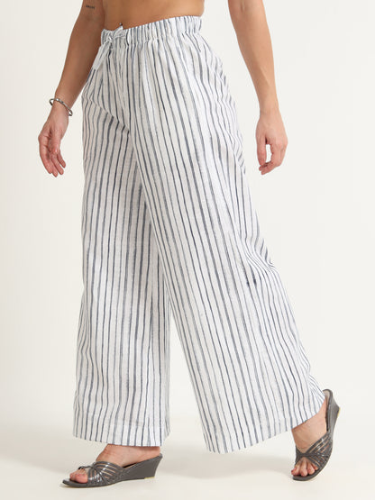 organic cotton flared trousers
