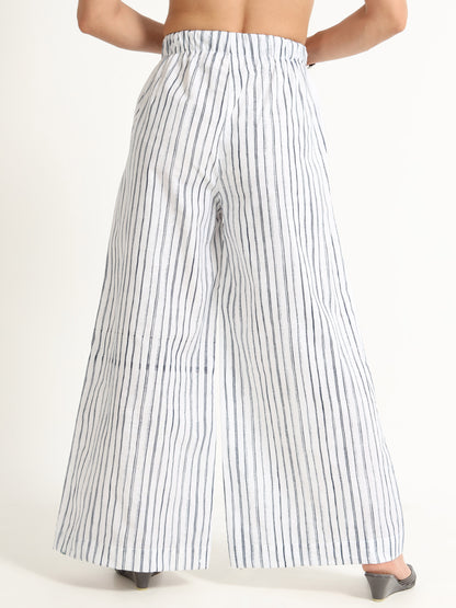 organic cotton flared trousers