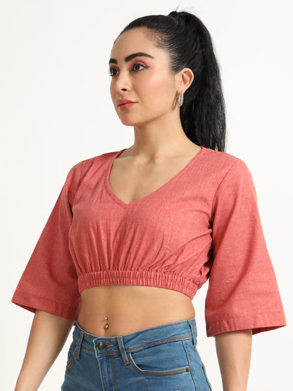 Balloon Crop top with 3/4th sleeve