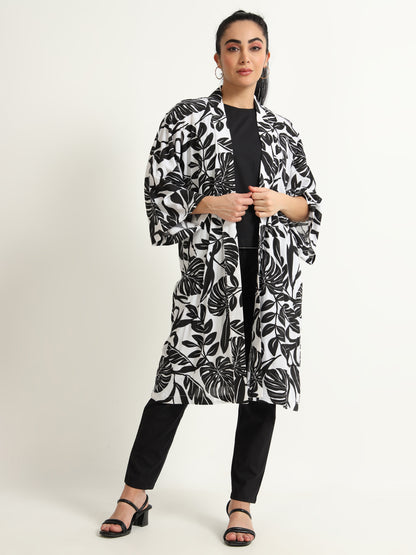 Shawl Collar Mid Length Shrug