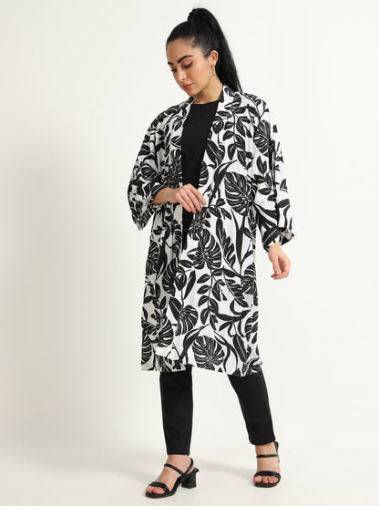 Shawl Collar Mid Length Shrug