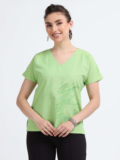 Green Kimono top - Reepeat