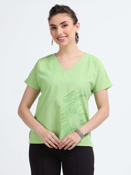Green Kimono top - Reepeat