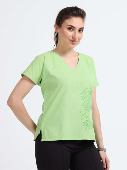 Green Kimono top - Reepeat