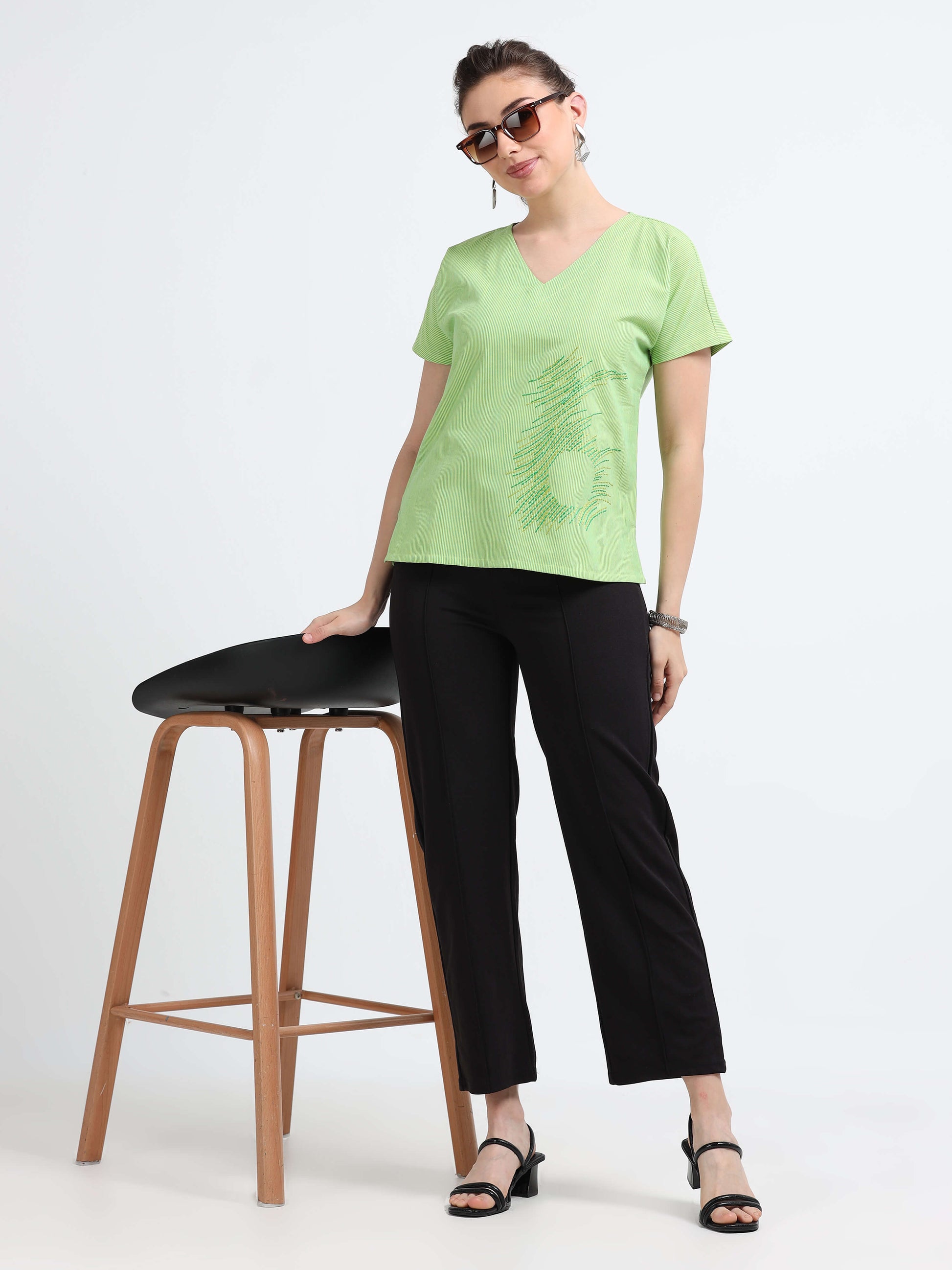Green Kimono top - Reepeat
