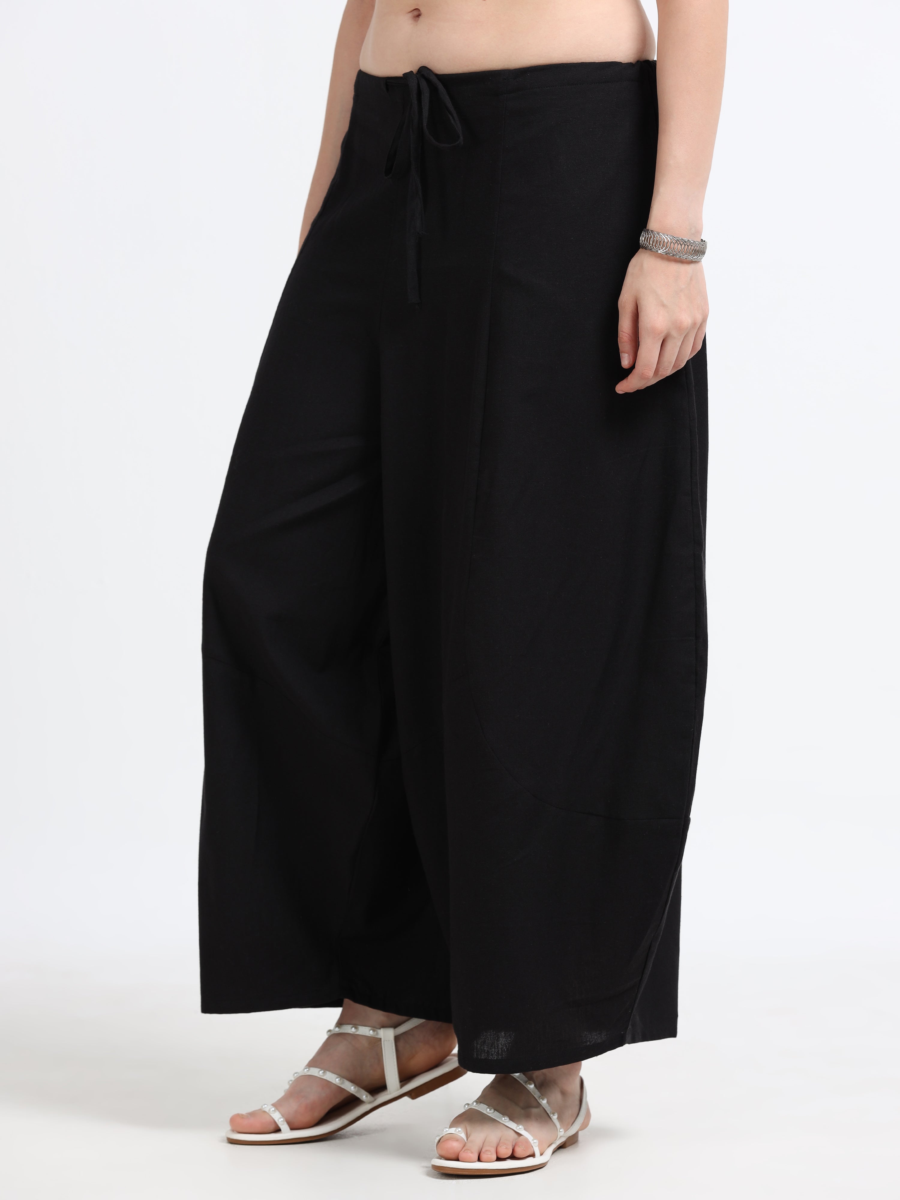 Black loose fit pants
