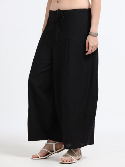 Black loose fit pants