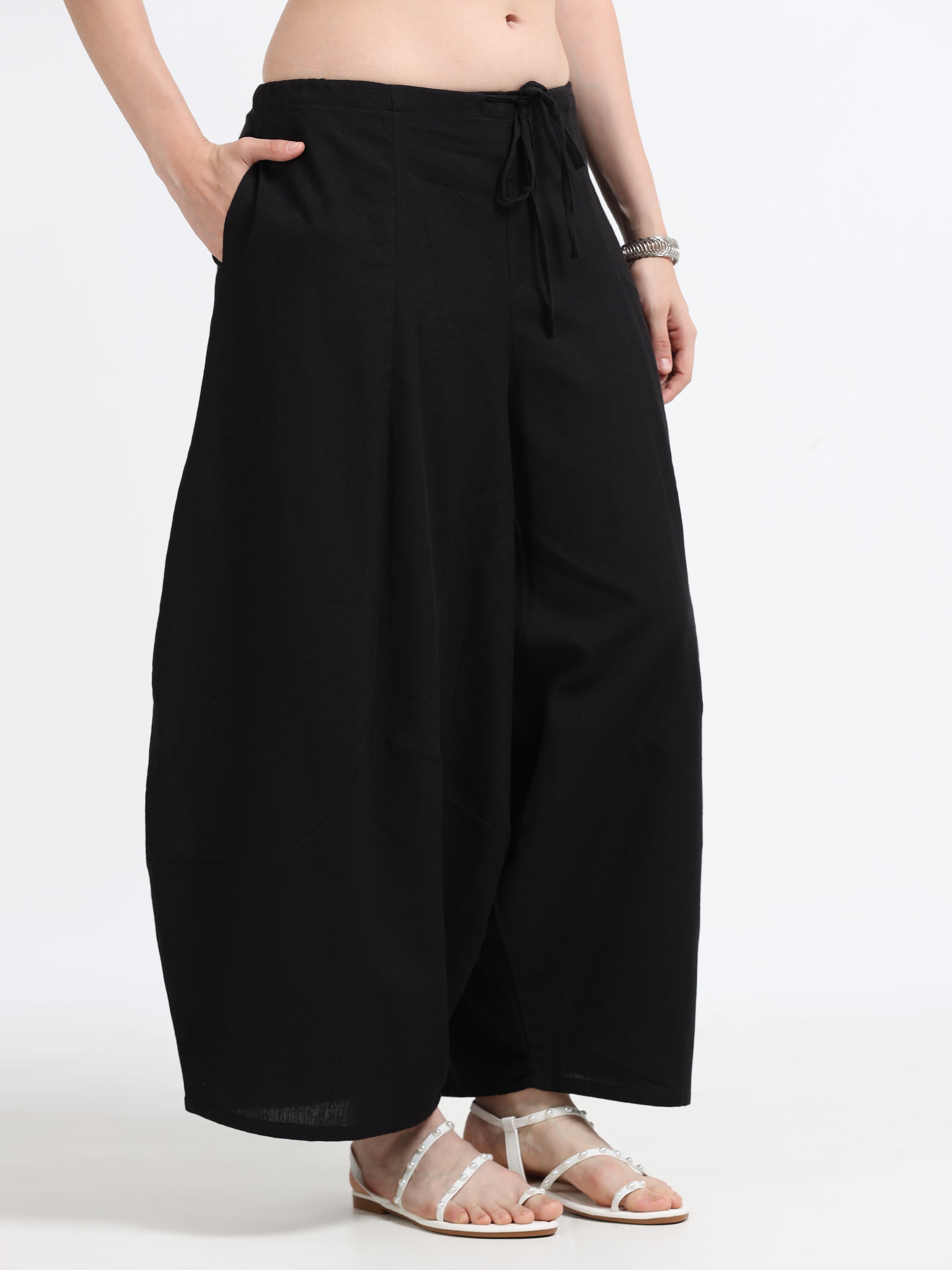 Black loose fit pants