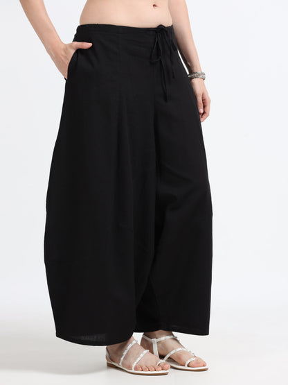 Black loose fit pants
