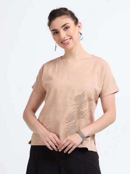 Beige Kimono top - Reepeat