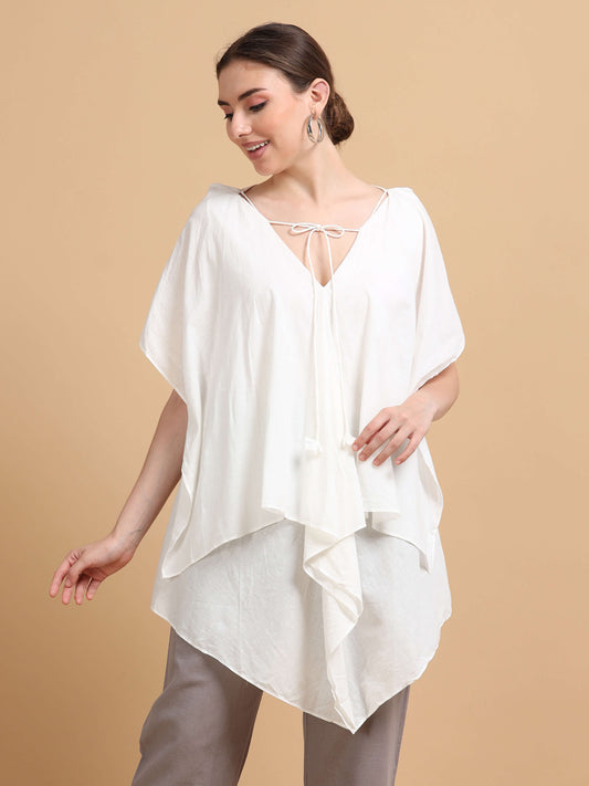 White Drape top - Reepeat