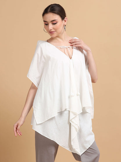 White Drape top - Reepeat