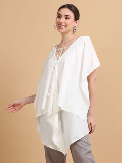 White Drape top - Reepeat