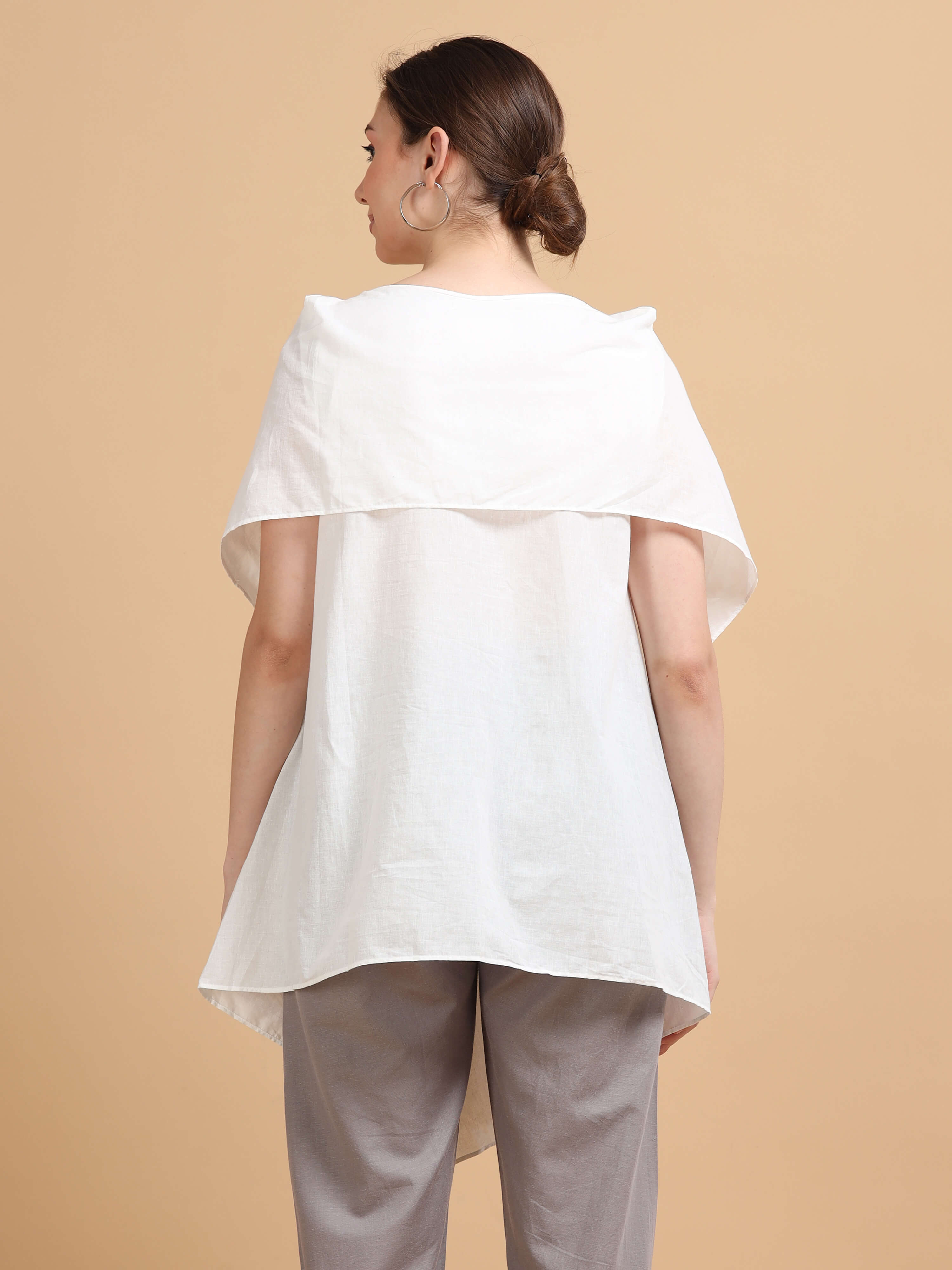 White Drape top - Reepeat
