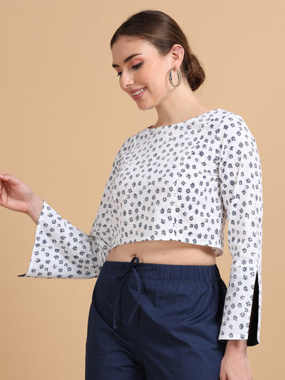 Printed crop top