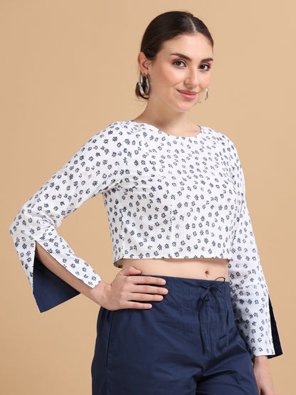 Printed crop top