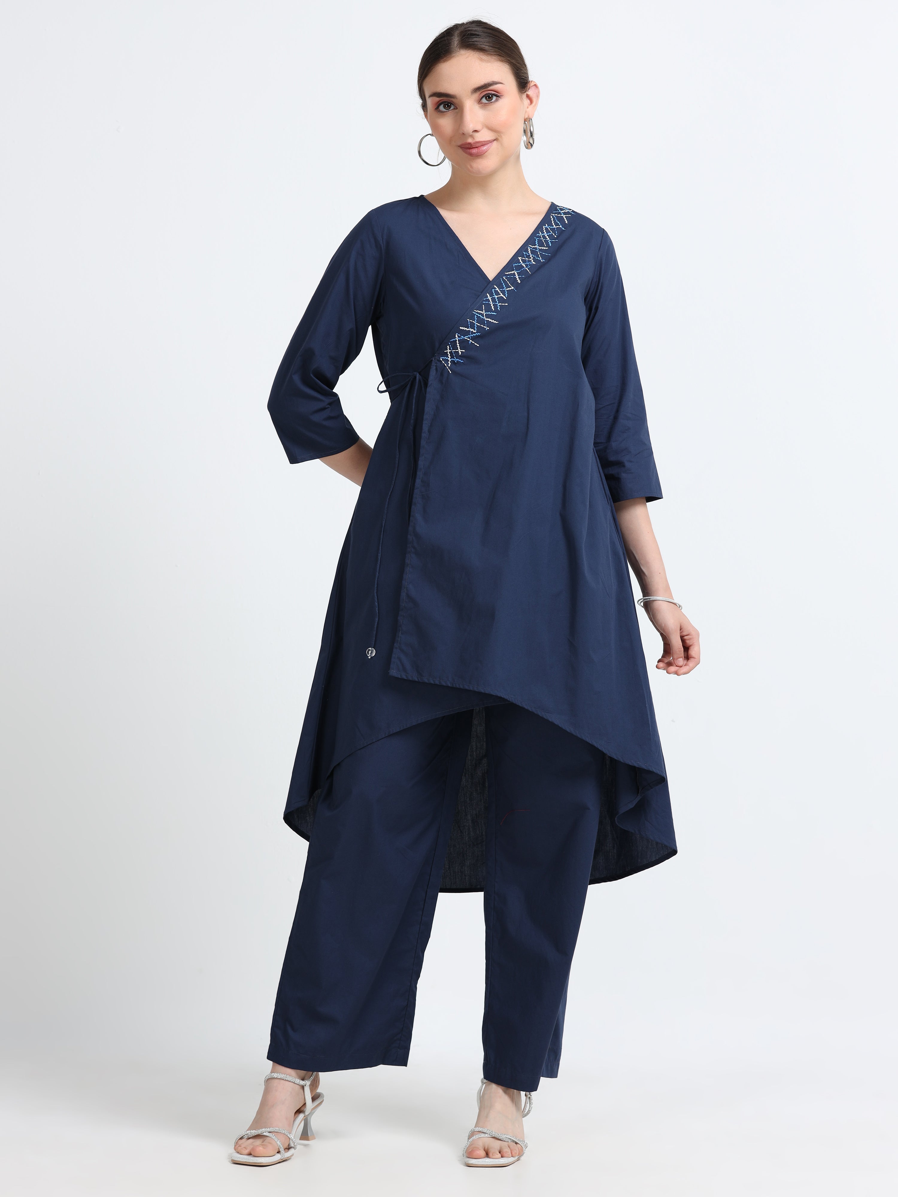Wrap organic cotton tunic