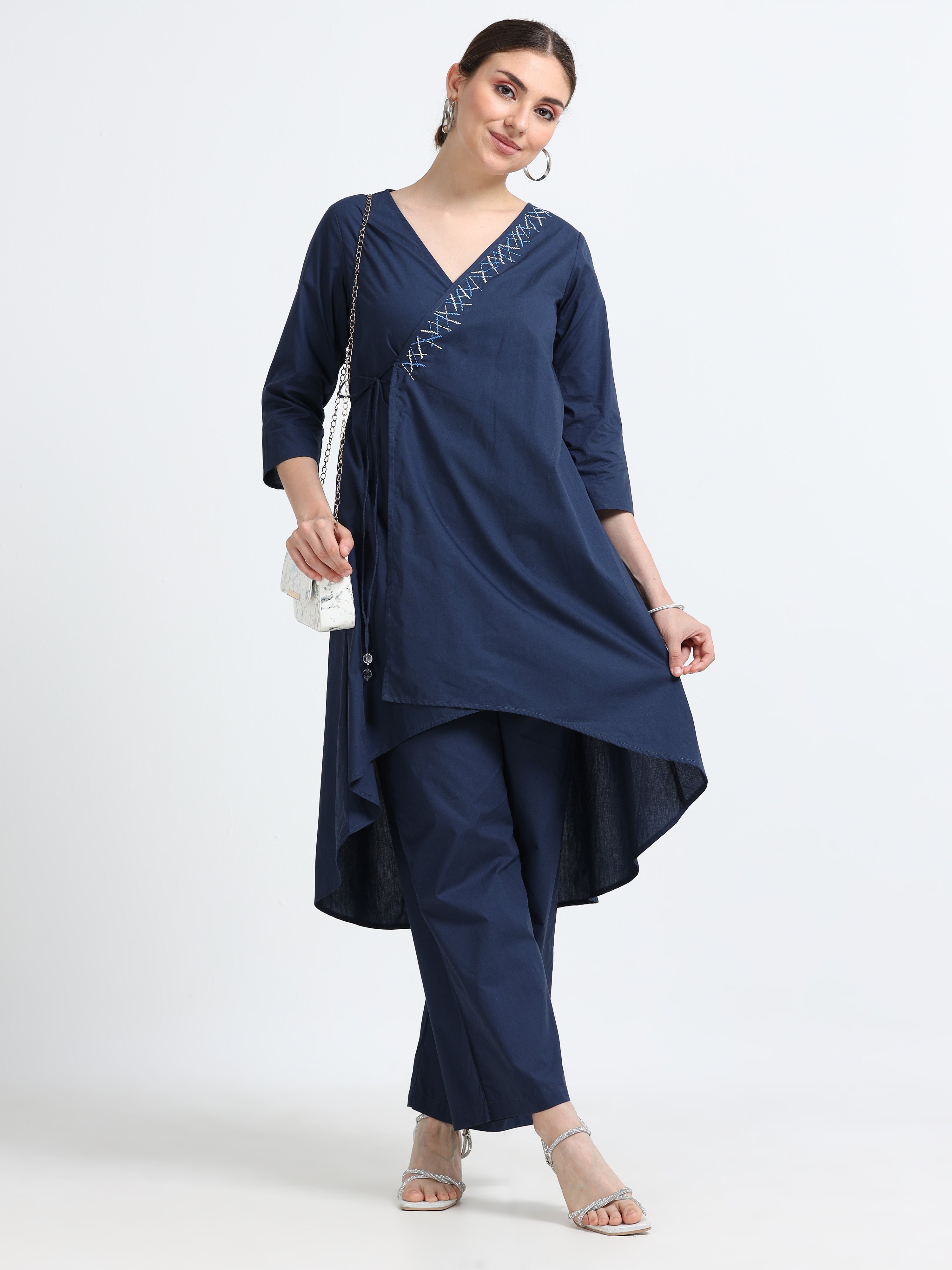 Wrap organic cotton tunic