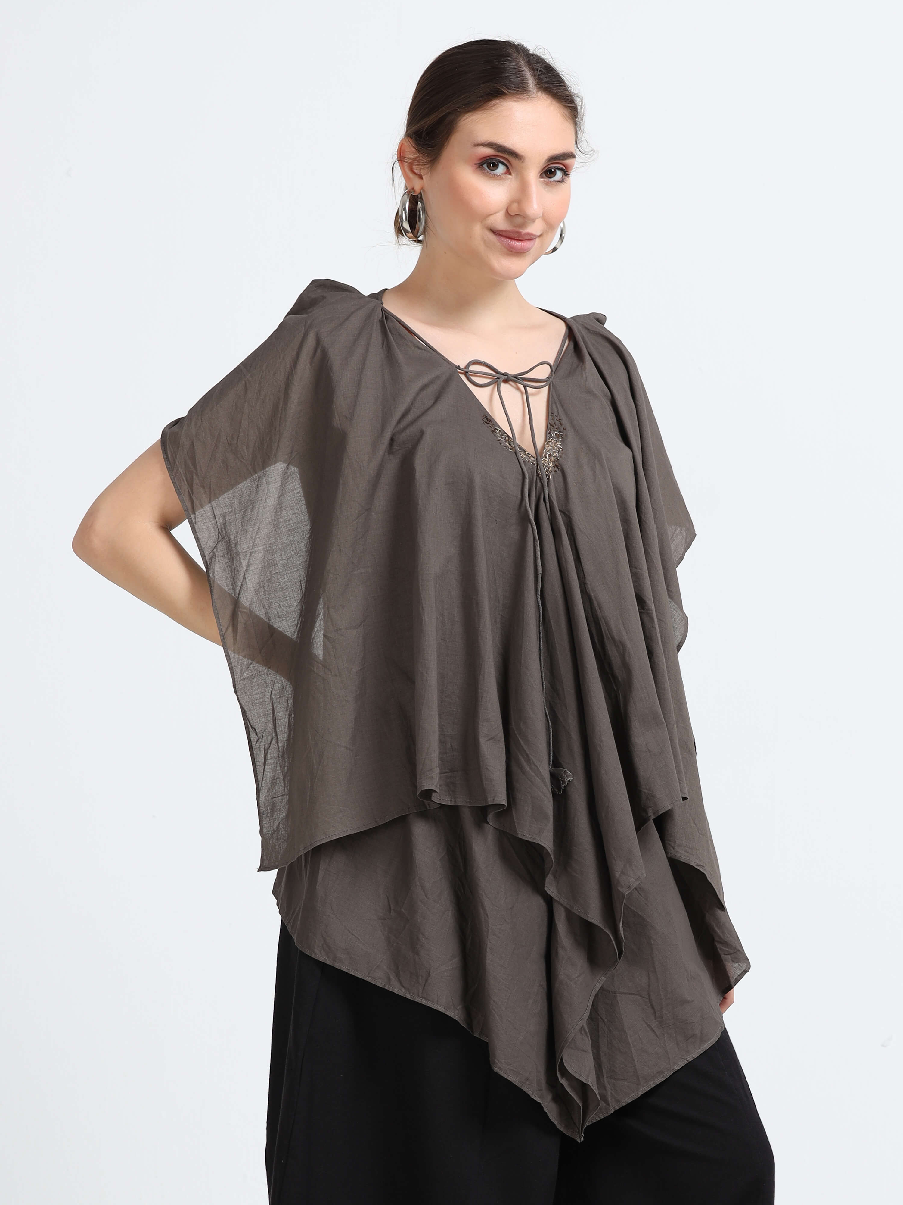 Natural dyed drape top - Reepeat
