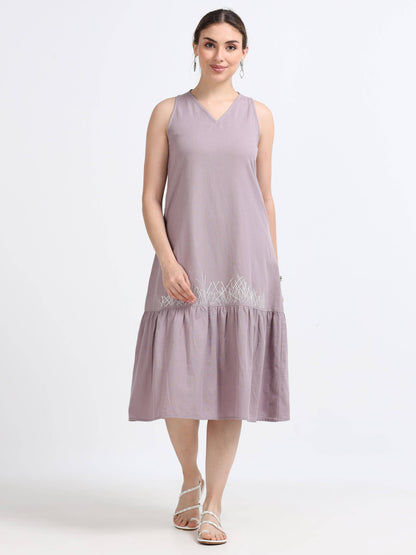 Razor back Flounce dress - Reepeat