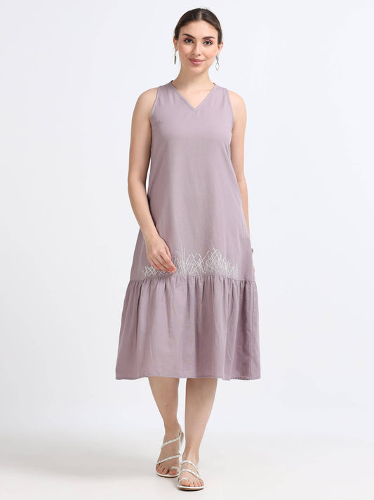 Razor back Flounce dress - Reepeat