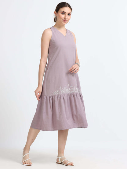 Razor back Flounce dress - Reepeat