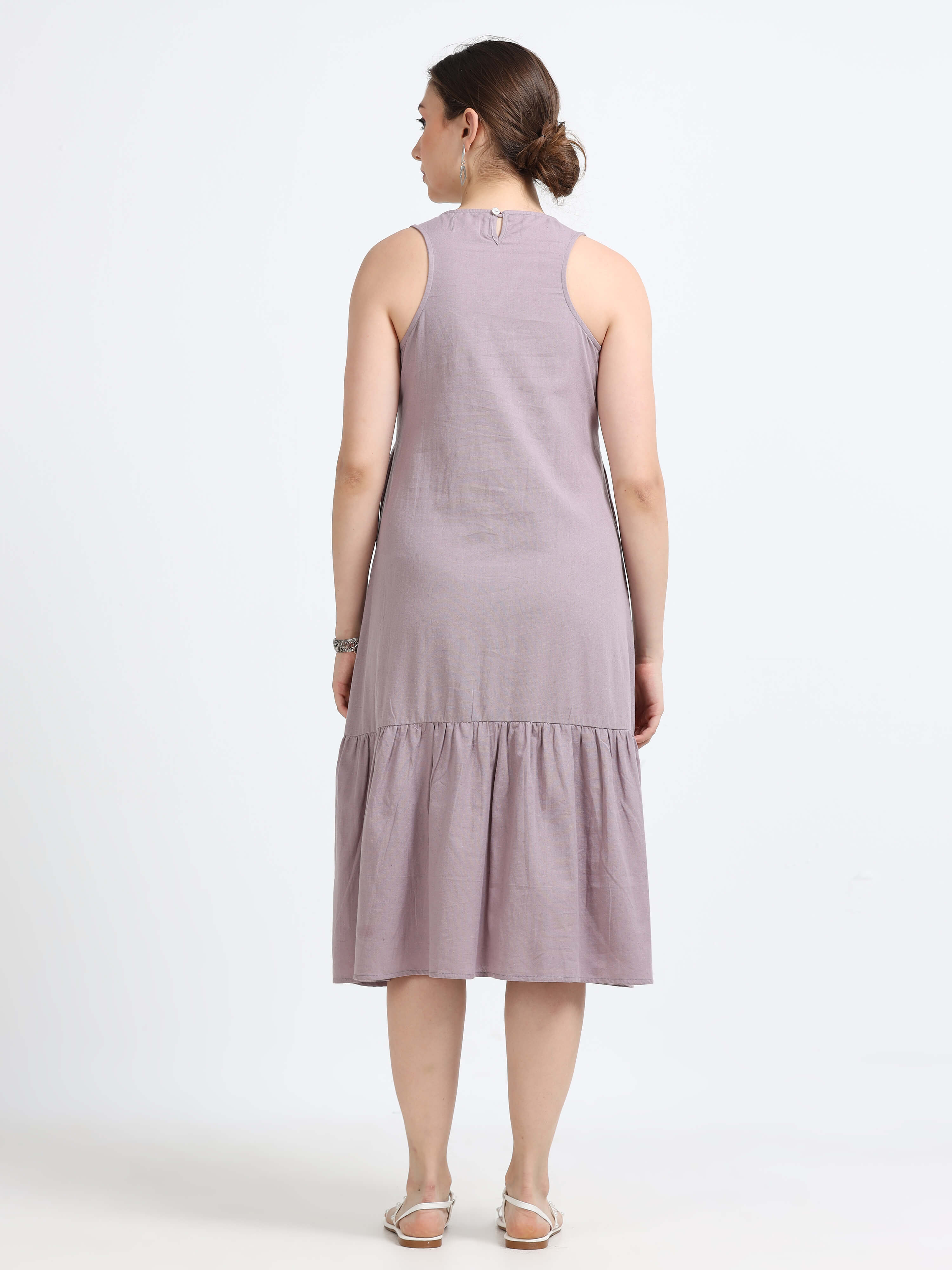 Razor back Flounce dress - Reepeat