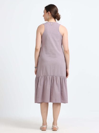 Razor back Flounce dress - Reepeat