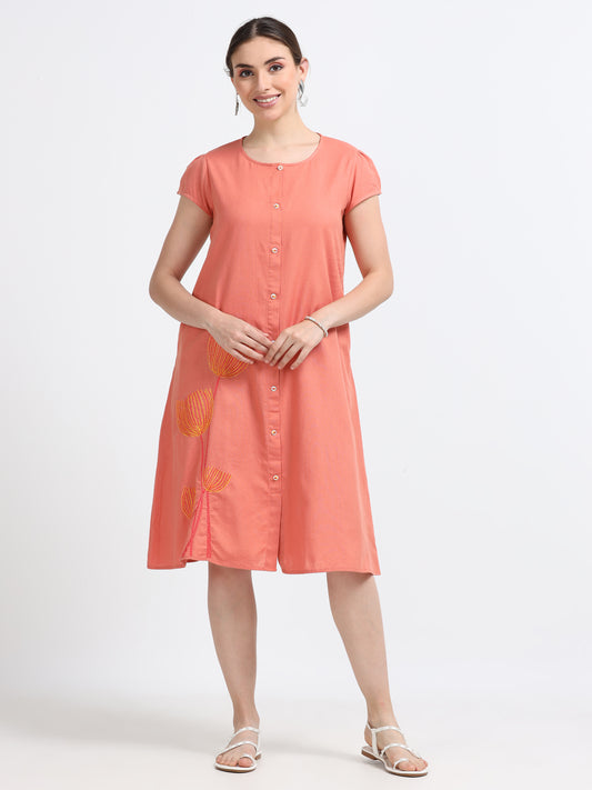 Cap Sleeve Knee Length Dress