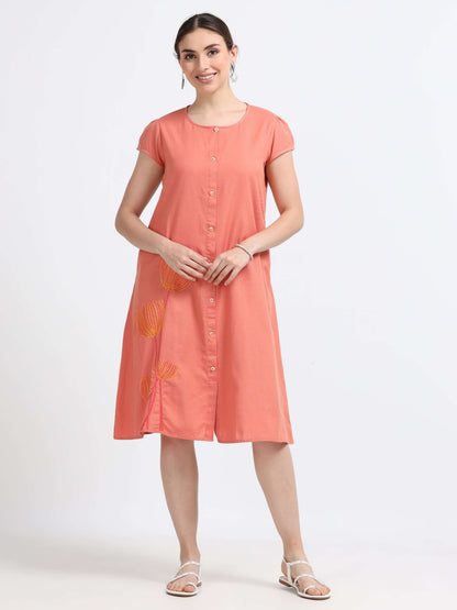 Cap Sleeve Knee Length Dress - Reepeat