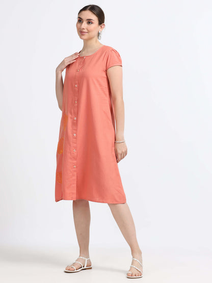 Cap Sleeve Knee Length Dress - Reepeat