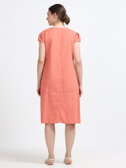 Cap Sleeve Knee Length Dress