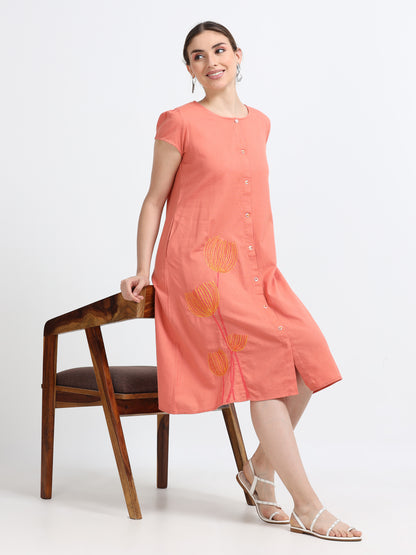 Cap Sleeve Knee Length Dress