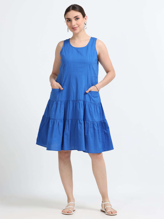 Flared knee length dress - Reepeat
