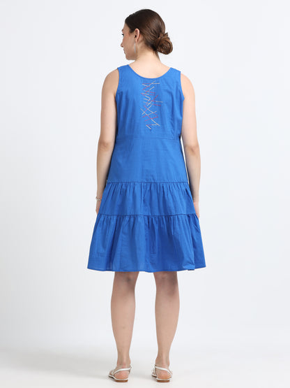 Flared knee length dress