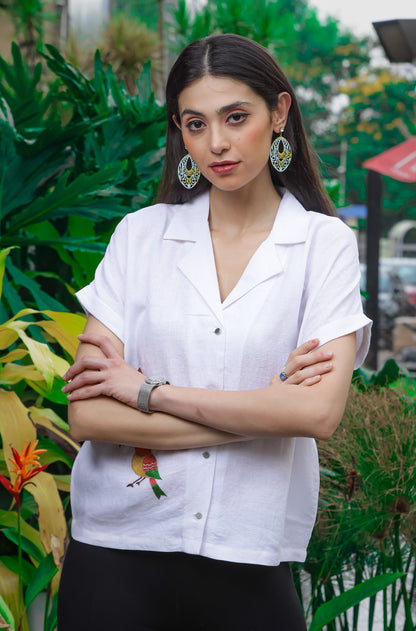 Chidiya Pure linen loose shirt