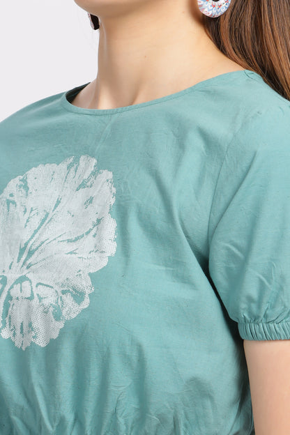 Priyanka Natural dyed cotton , discharge printed with bio enzyme - Reepeat