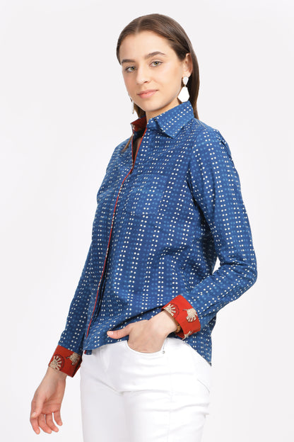 SHAMA Natural dyed block print