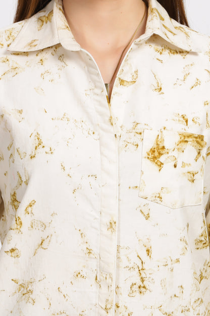 MAHIKA Ecoprinted Recycled cotton with Marigold
