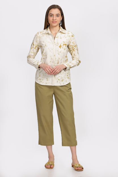 MAHIKA Ecoprinted Recycled cotton with Marigold
