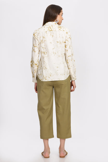 MAHIKA Ecoprinted Recycled cotton with Marigold
