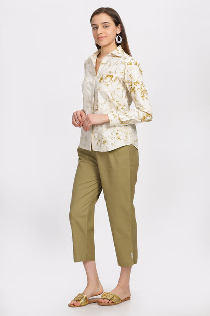 MAHIKA Ecoprinted Recycled cotton with Marigold
