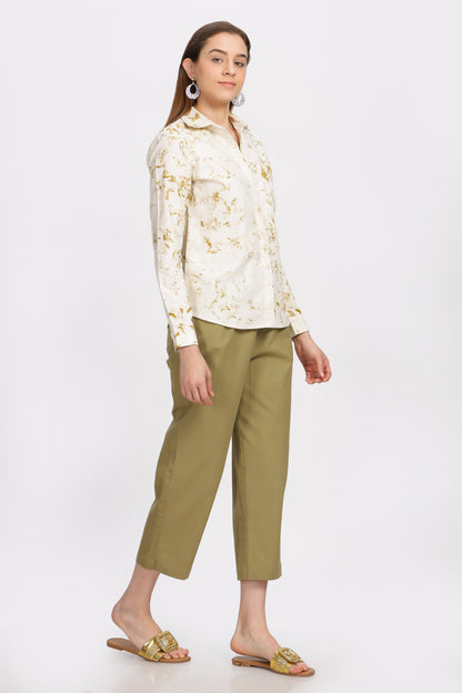 MAHIKA Ecoprinted Recycled cotton with Marigold
