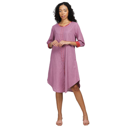 RAPTURE -Versatile Cotton Dress with Athangudi Tile-Inspired Accents