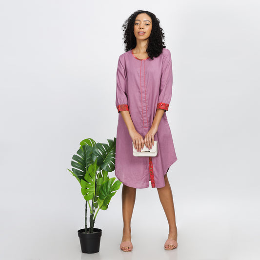 RAPTURE -Versatile Cotton Dress with Athangudi Tile-Inspired Accents