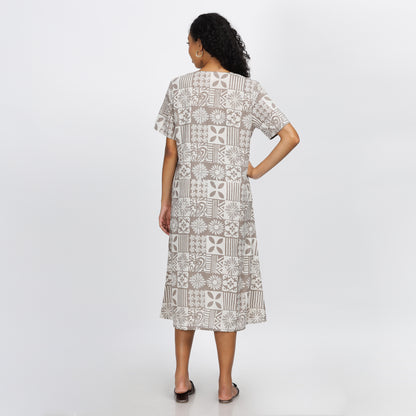 INTRIGUE-Natural dyed block printed dhabu comfort wear with pockets