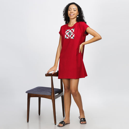 CHIC-Effortlessly comfortable cotton dress
